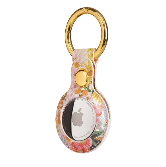 Rifle Paper Co MARGUERITE Key Ring for Apple AirTag Pink NEW - Picture 4 of 9